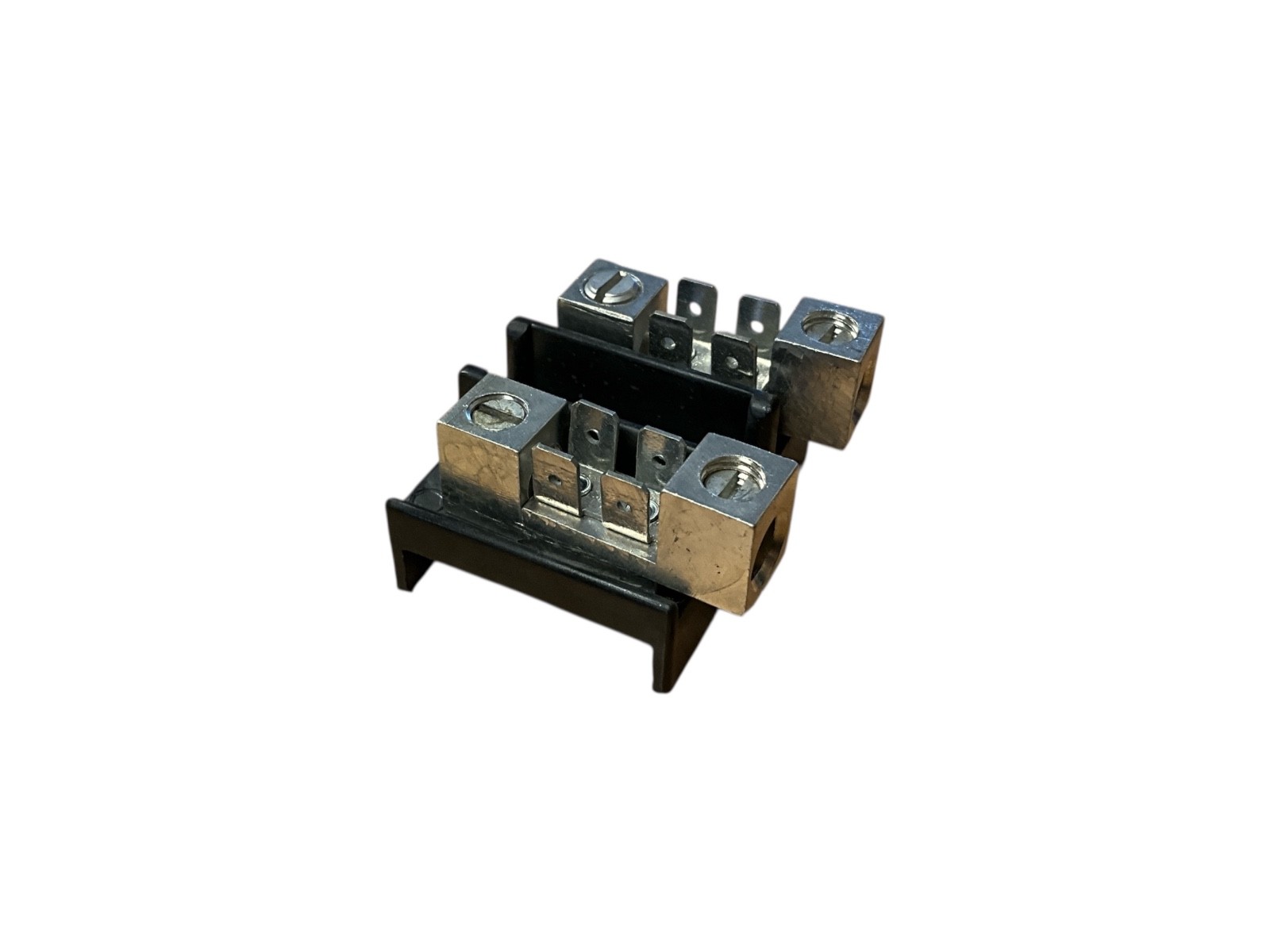 ElecTron EB-422 2-Pole Terminal Block 1/4″ X 5/16″ w/ Spade Terminals
