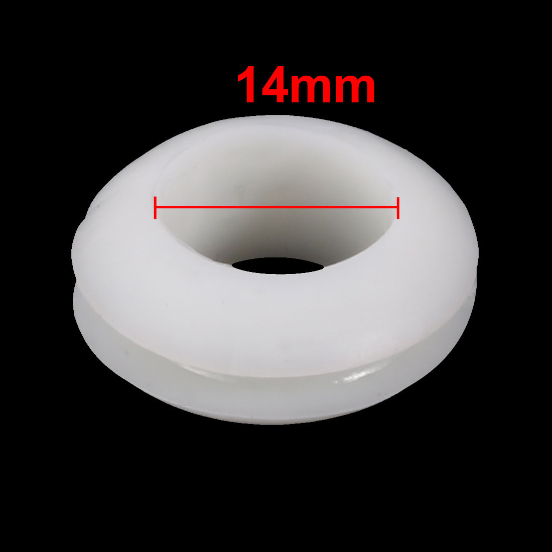 20pcs Double Side Rubber Grommet Eyelet Ring Wire Gasket White 14mm Inner Dia