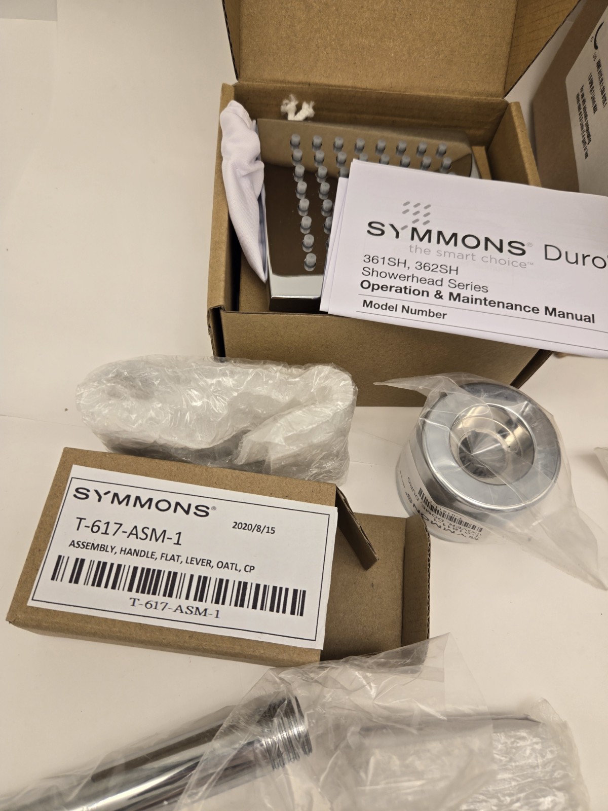 Symmons 3601-SH4-1.5-TRM Duro Wall Mount Shower System, Polished Chrome