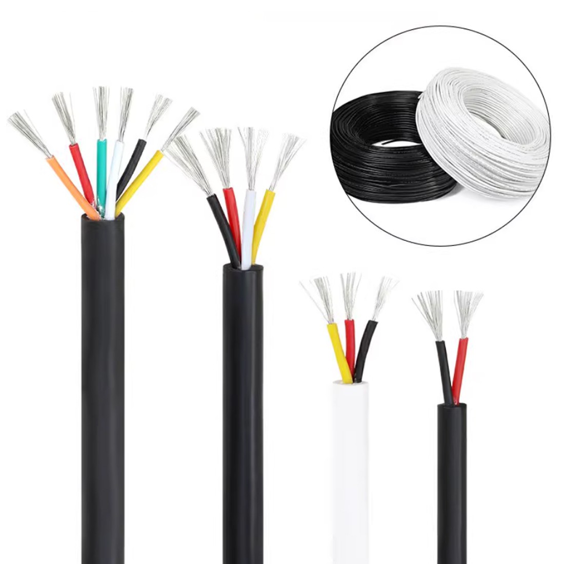 2/3/4/5/6~10 Multi-Core Cable Signal shielding Wire Automotive Marine OD 2mm-9mm