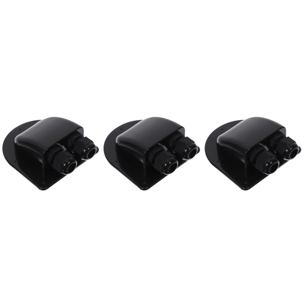 Set of 3 Waterproof Cable Pass Through Double Solar-cable-entry Dual Hole