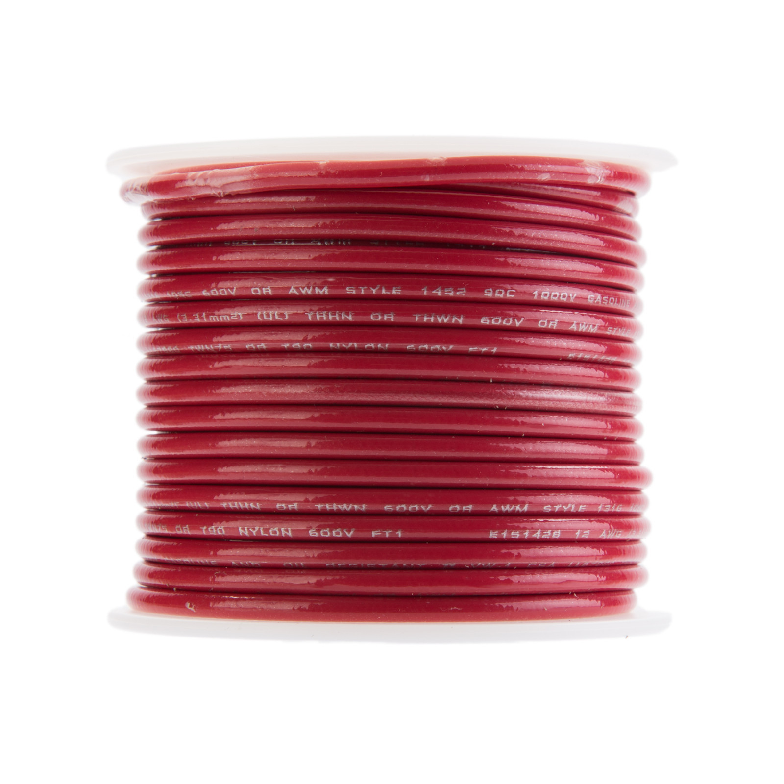 14 AWG Gauge Stranded THHN Wire Red 100 ft 0.109″ 600 Volts Building Wire