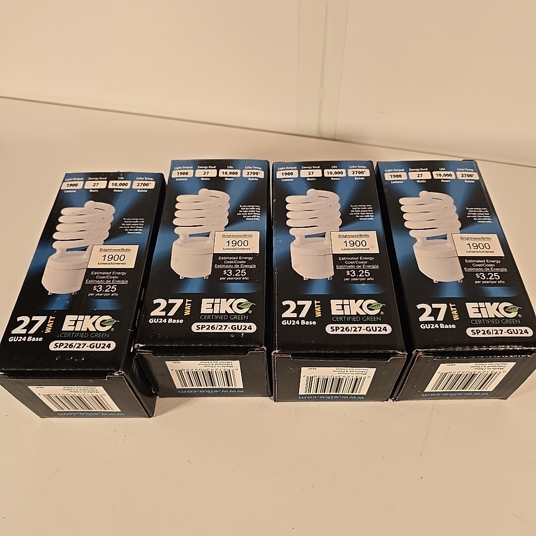 EIKO SP26/27-GU24 / SP2627GU24 (NEW IN BOX) Lot Of 4