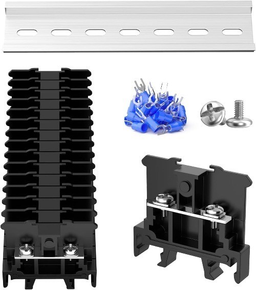 JHY1 DIN Rail Terminal Block 15Pcs 660V 16A 2.5mm Detachable Assemblable