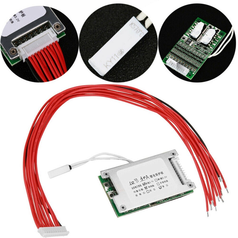 10S 36V 30A Li-ion Cell Battery Protection PCB Board W/Balance Kit/ NEW