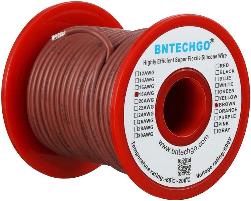 16 Gauge Silicone Wire Spool Red and Black Each 50Ft Flexible 16 AWG Stranded Ti