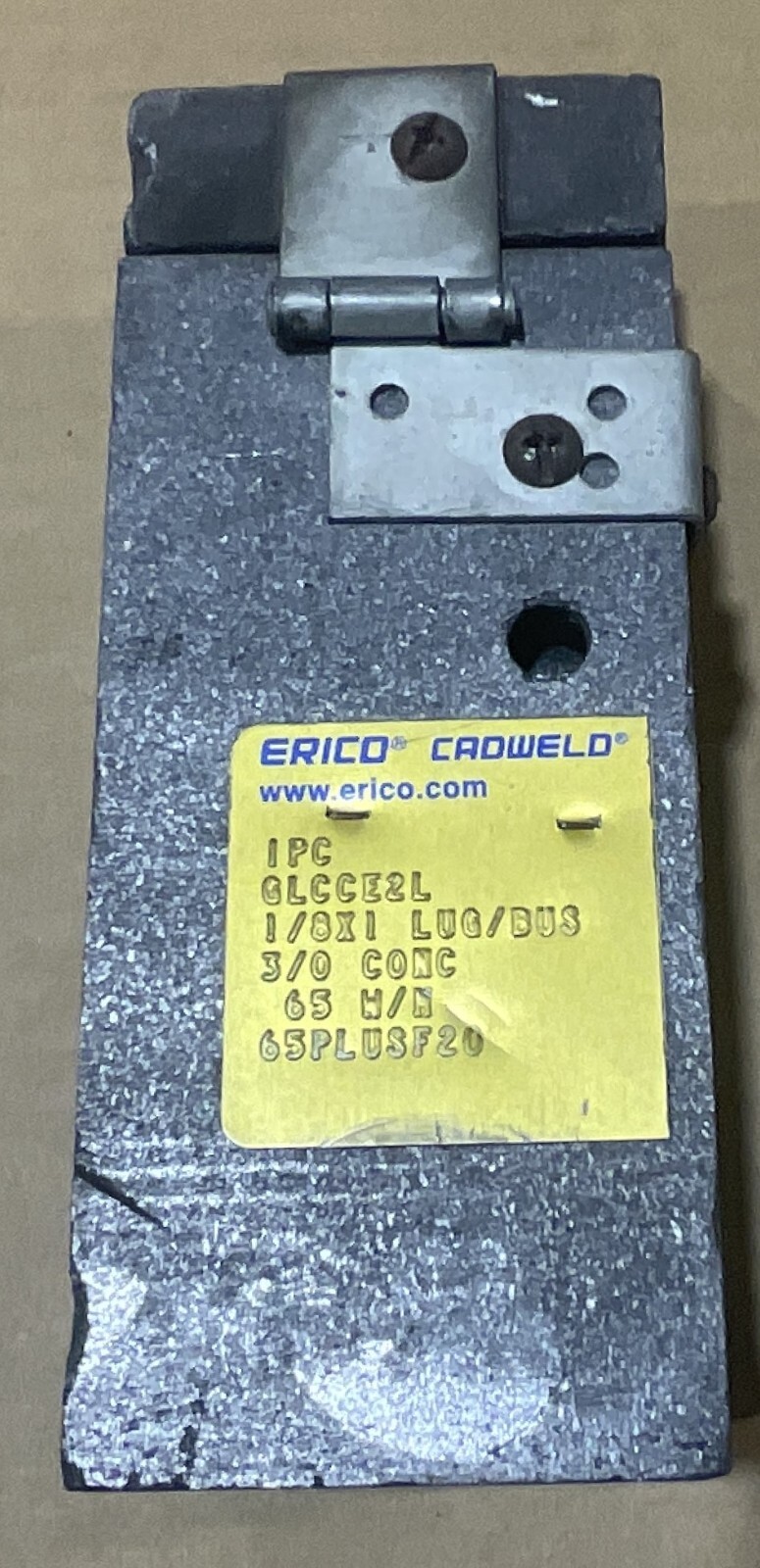 ERICO CADWELD EXOTHERMIC WELD MOLD GLC-CE2G / 2/0 CONC. TO 1/8X1 GL LUG