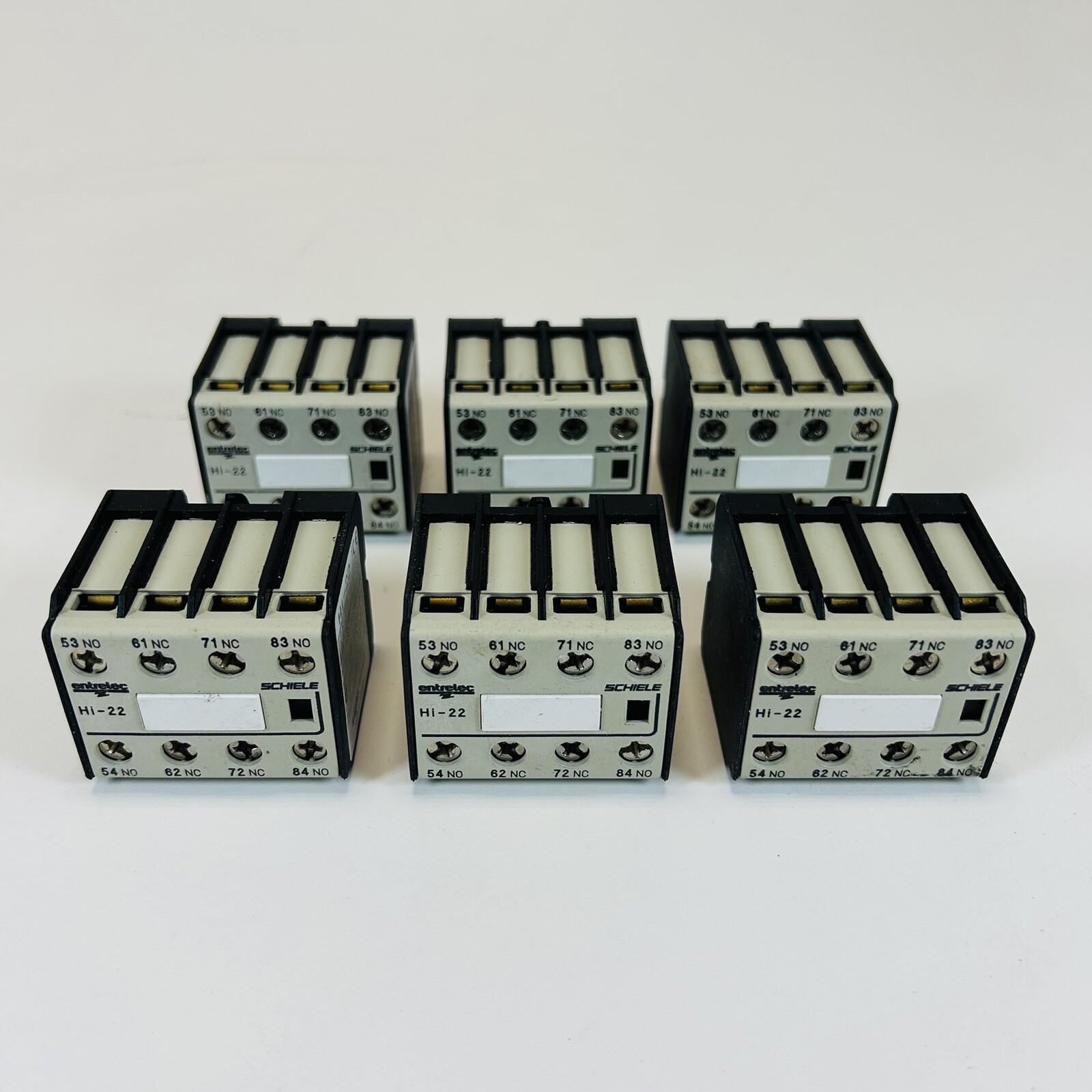 Entrelec Schiele Hi-22 Auxiliary Switch / 10A QTY (6)