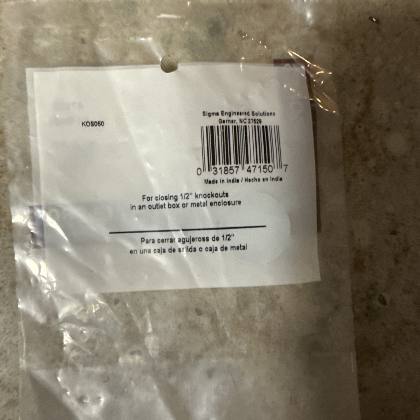 30 Pro Connex 49150 Knockout Seal 1/2″ For Outlet Box or Metal Enclosure