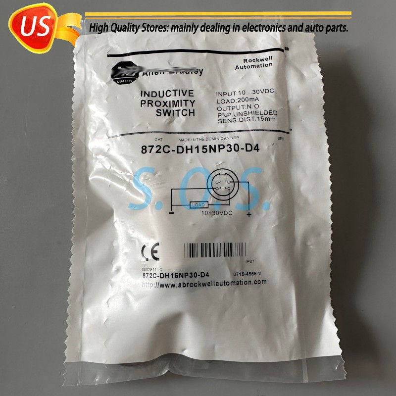 For Allen Bradley 872C-DH15NP30-D4 Proximity Sensor,4-pin,15mm,10-30VDC,NEW