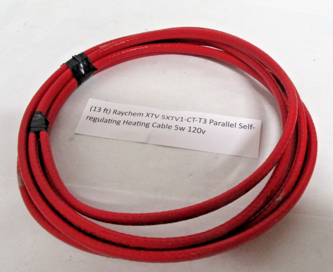 (13 ft) Raychem XTV 5XTV1-CT-T3 Parallel Self-regulating Heating Cable 5w 120v