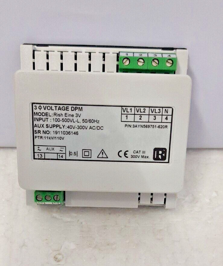 Rishabh Rish Eine 3V Voltage DPM Input 100-500 VL-L , P/N- 3AYN569751-620R