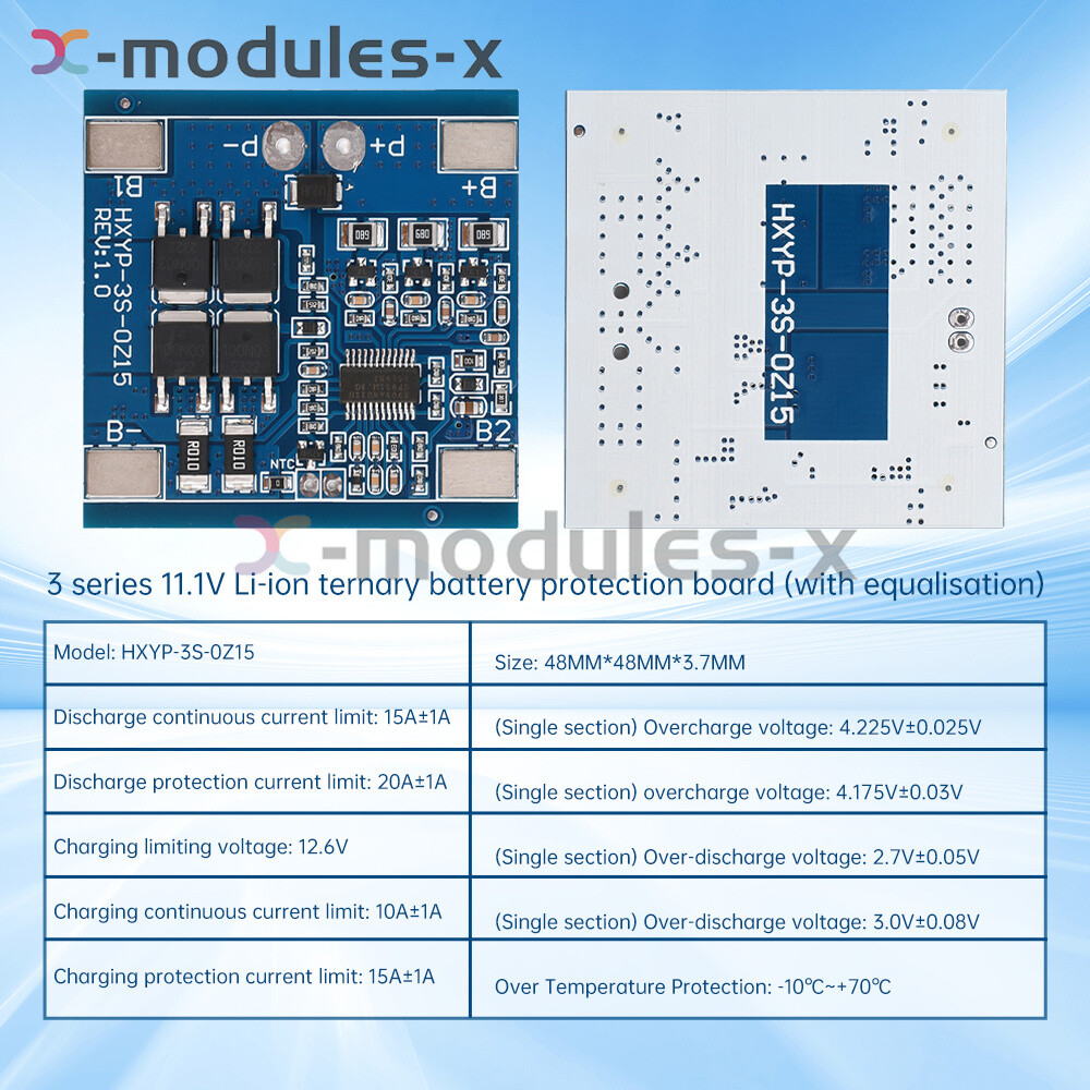 3S 12V 15/20/25/30A 18650 Li-ion Battery Protection Board 11.1V 12.6V Balanced