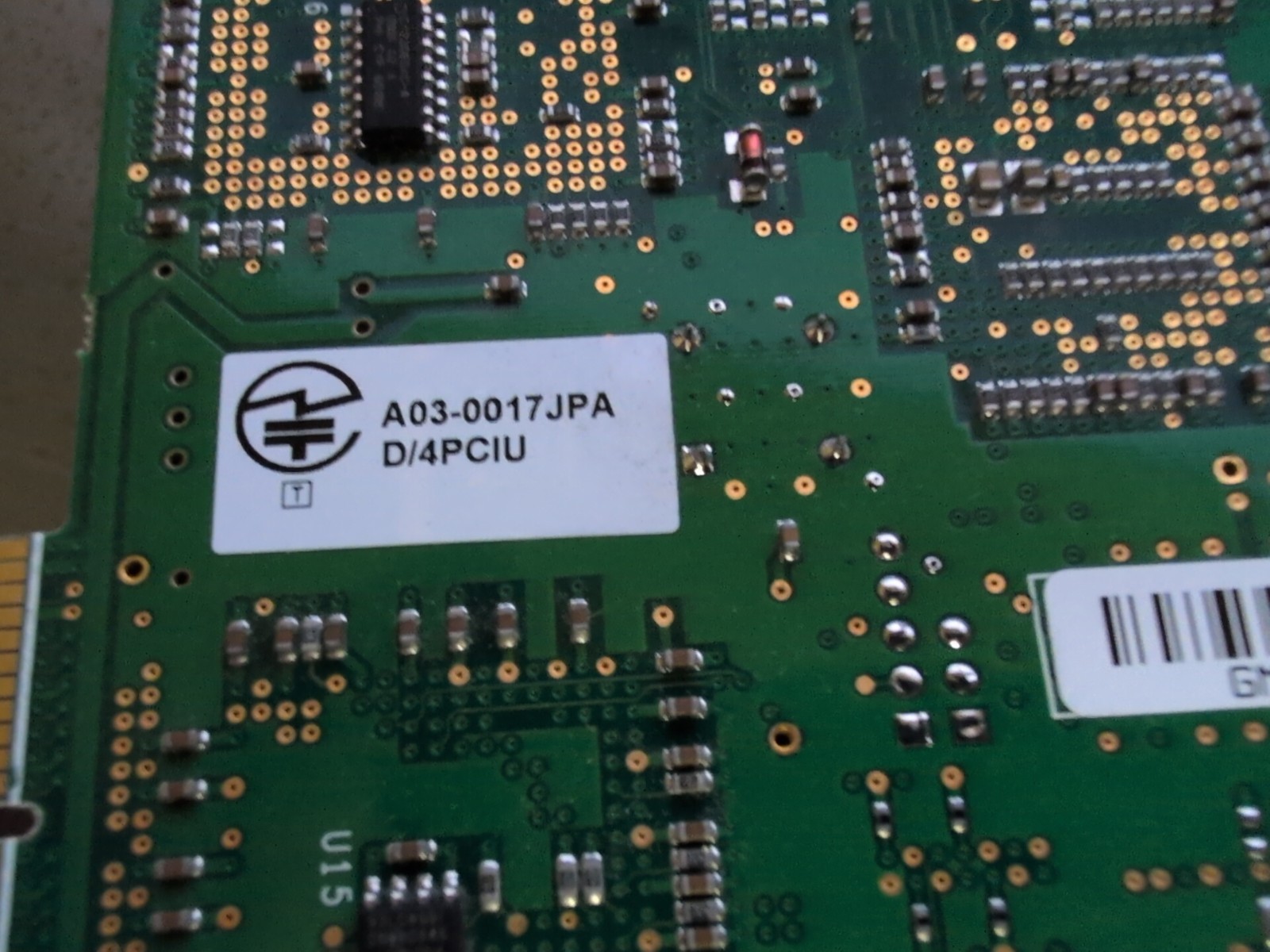 Dialogic Corp. D4PCIU 44-0053-02 4 Port Voice Board A03-0017JPA D/4PCIU free shi
