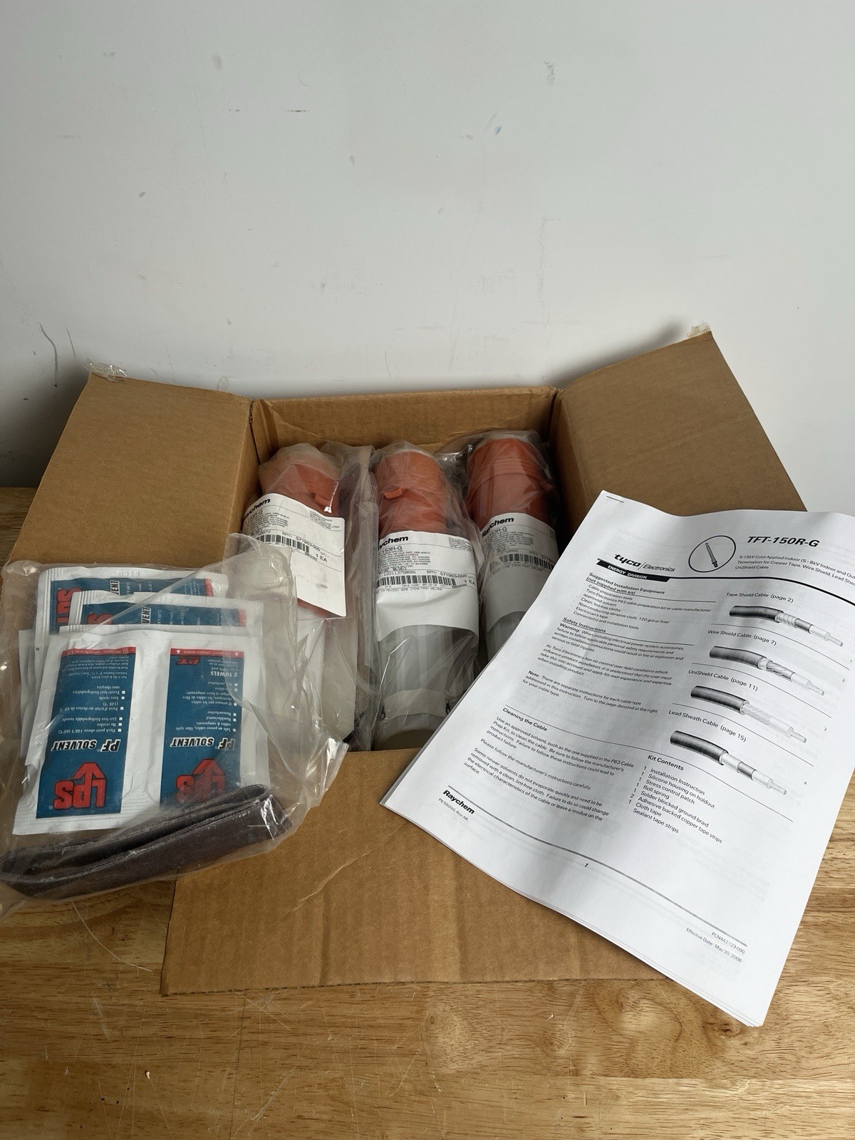 Raychem TFT-153R-G Indoor Termination – 5kV 8kV 15kV – Box Of 3 – New