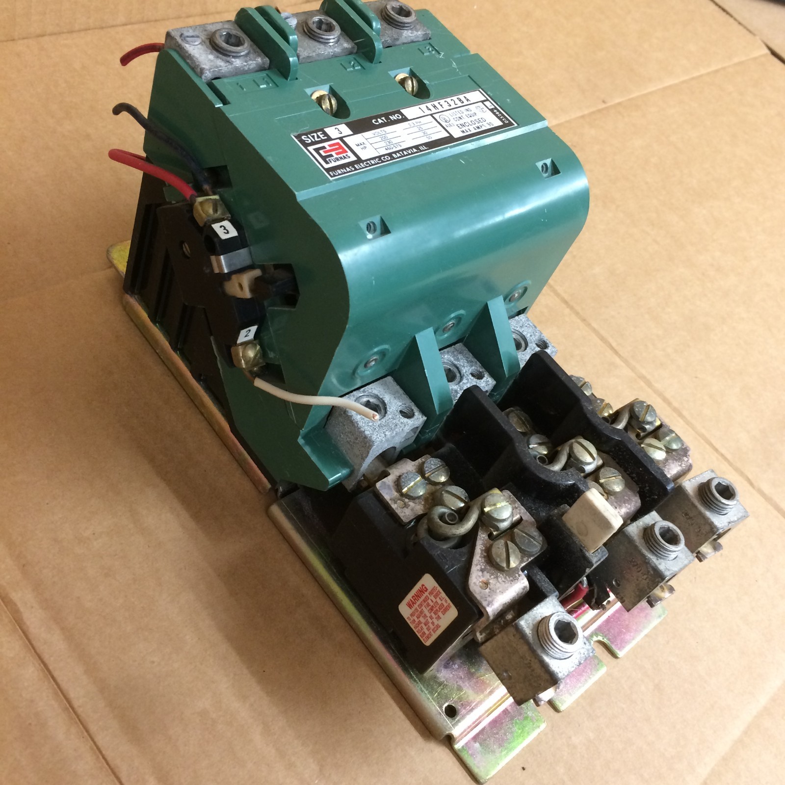 FURNAS 14HF32BA SIZE 3 STARTER / 200/230V COIL / 3PH / 25-50HP 90AMP Max