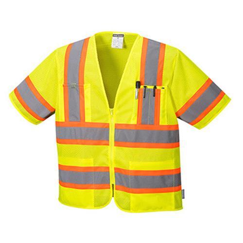 US383YERL Portwest Augusta Sleeved Hi-Vis Vest Yellow Large NEW INVENTORY