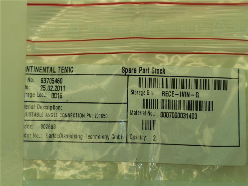 Lot 2pcs Bartec 201950 Adjustable Angle Connection 30 Days Warranty