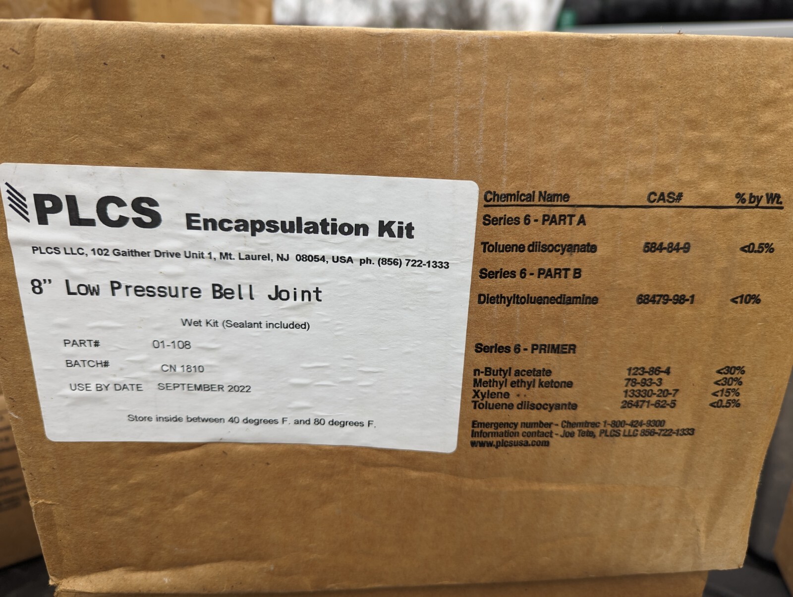 PLCS Encapsulation Kit 01-108 Bell Joint Pipe Solar and Electronics ?
