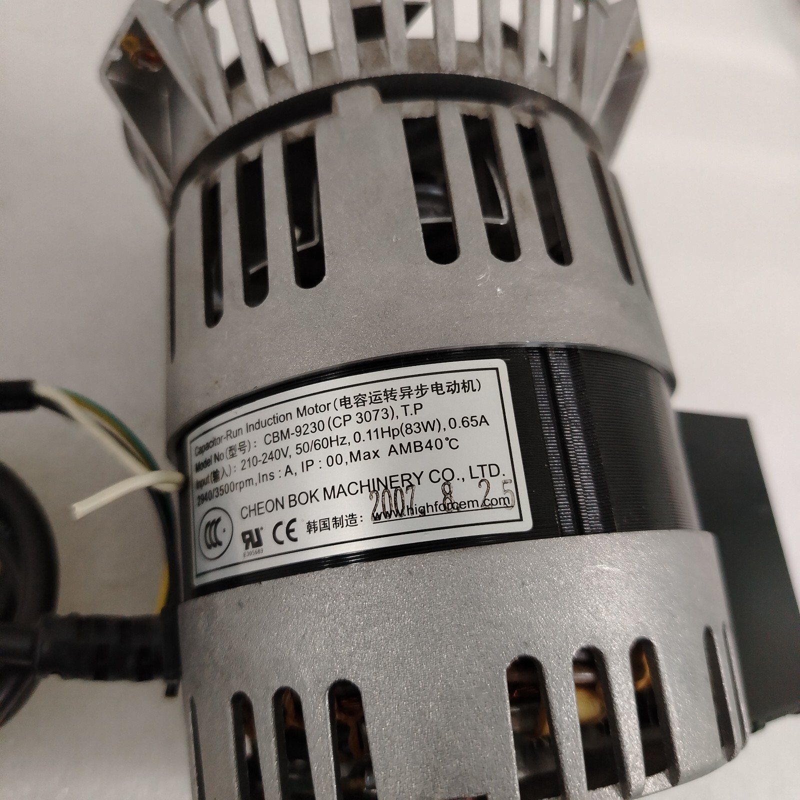 Cheon Bok Machinery CBM-9230(CP3073) Capacitor-Run Induction