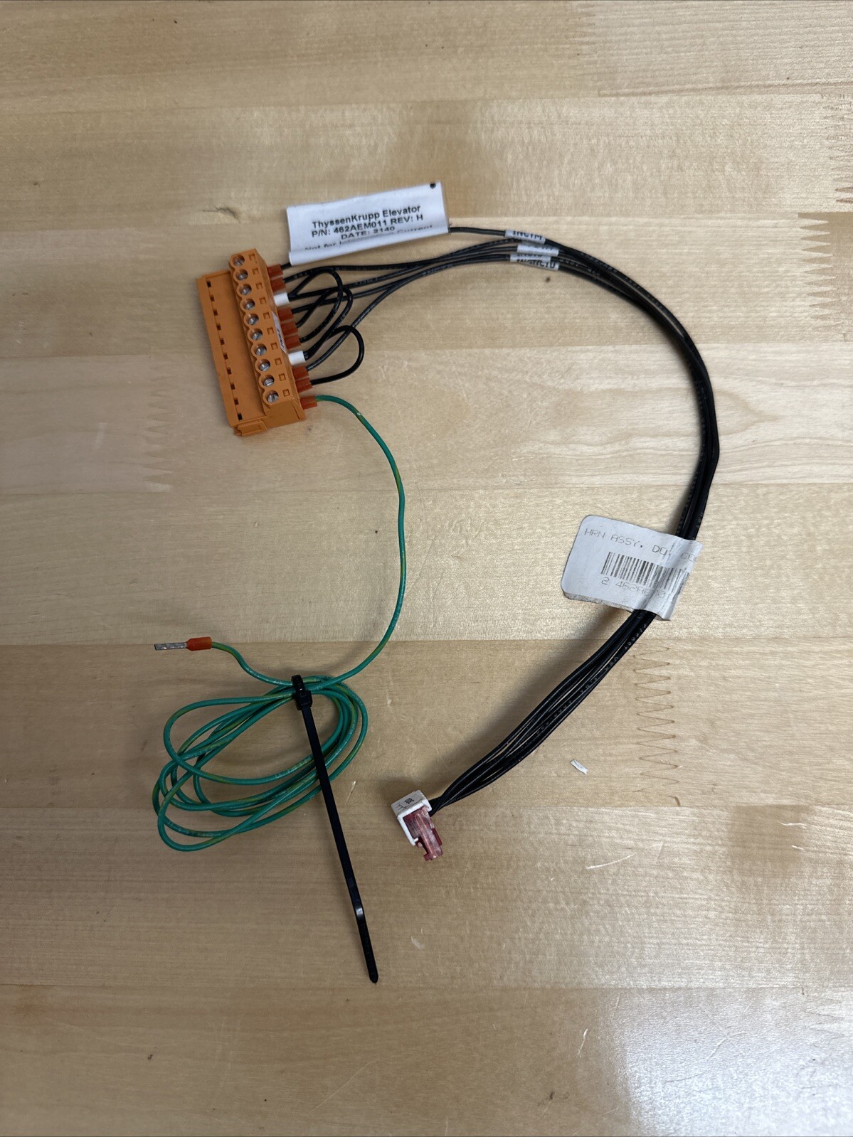 THYSSENKRUPP ELEVATOR HARNESS ASSEMBLY DOOR OPERATOR COP ADAPTER FRONT 462AEM011