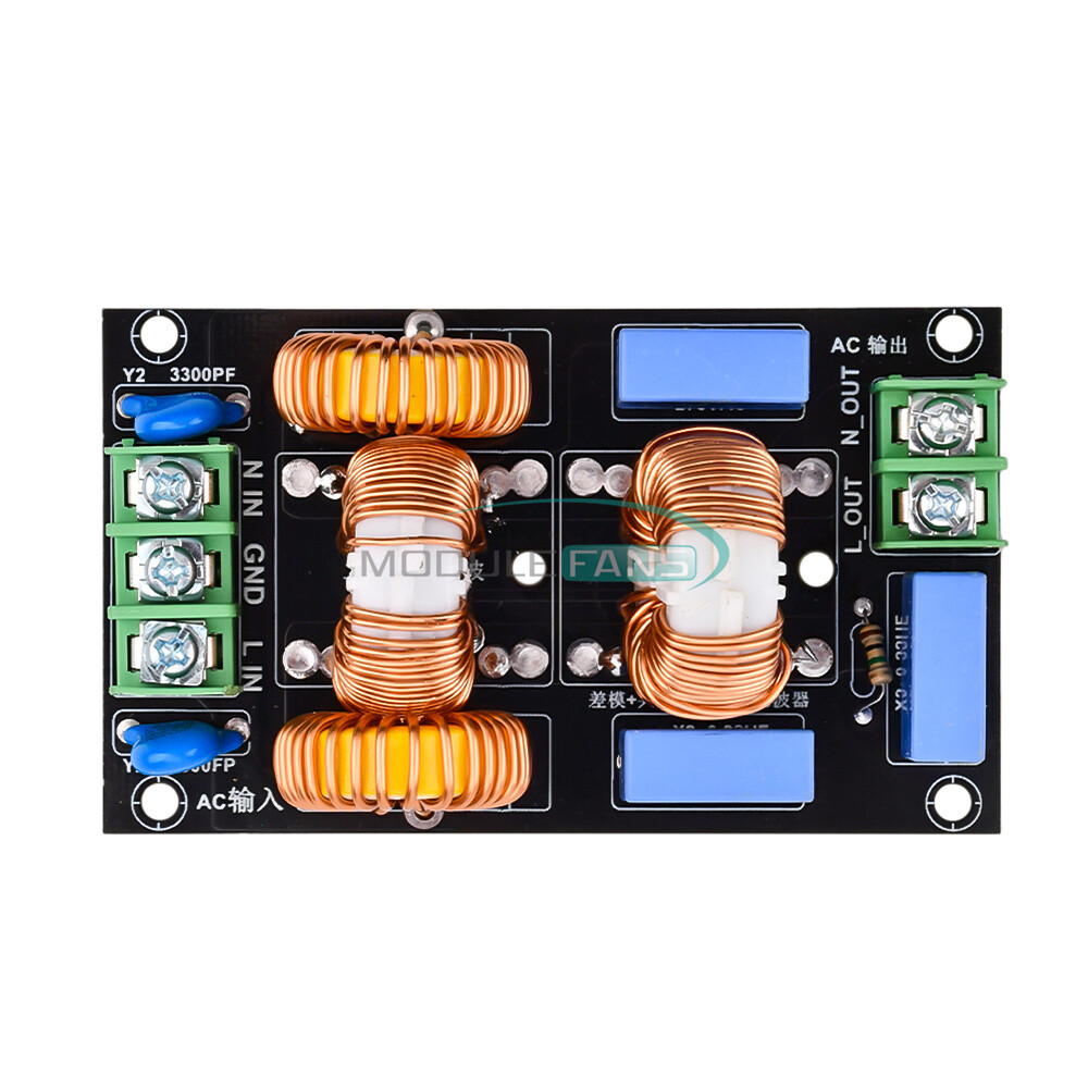 AC110-250V 4/10/20A 3-stage EMI AC Filter Board Audio Power Amplifier Module-