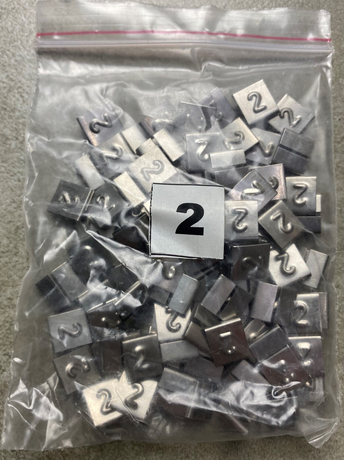 HAYATA ID-2, Stainless Steel Cable Marker 316SS, Symbol “2” , 100 Pc’s Pkt