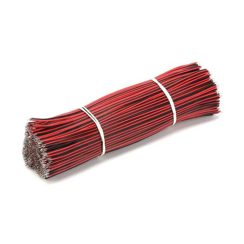 8/15cm Double Head Tinned Electronic Jumper Cable Welding Wire 24AWG Red & Black