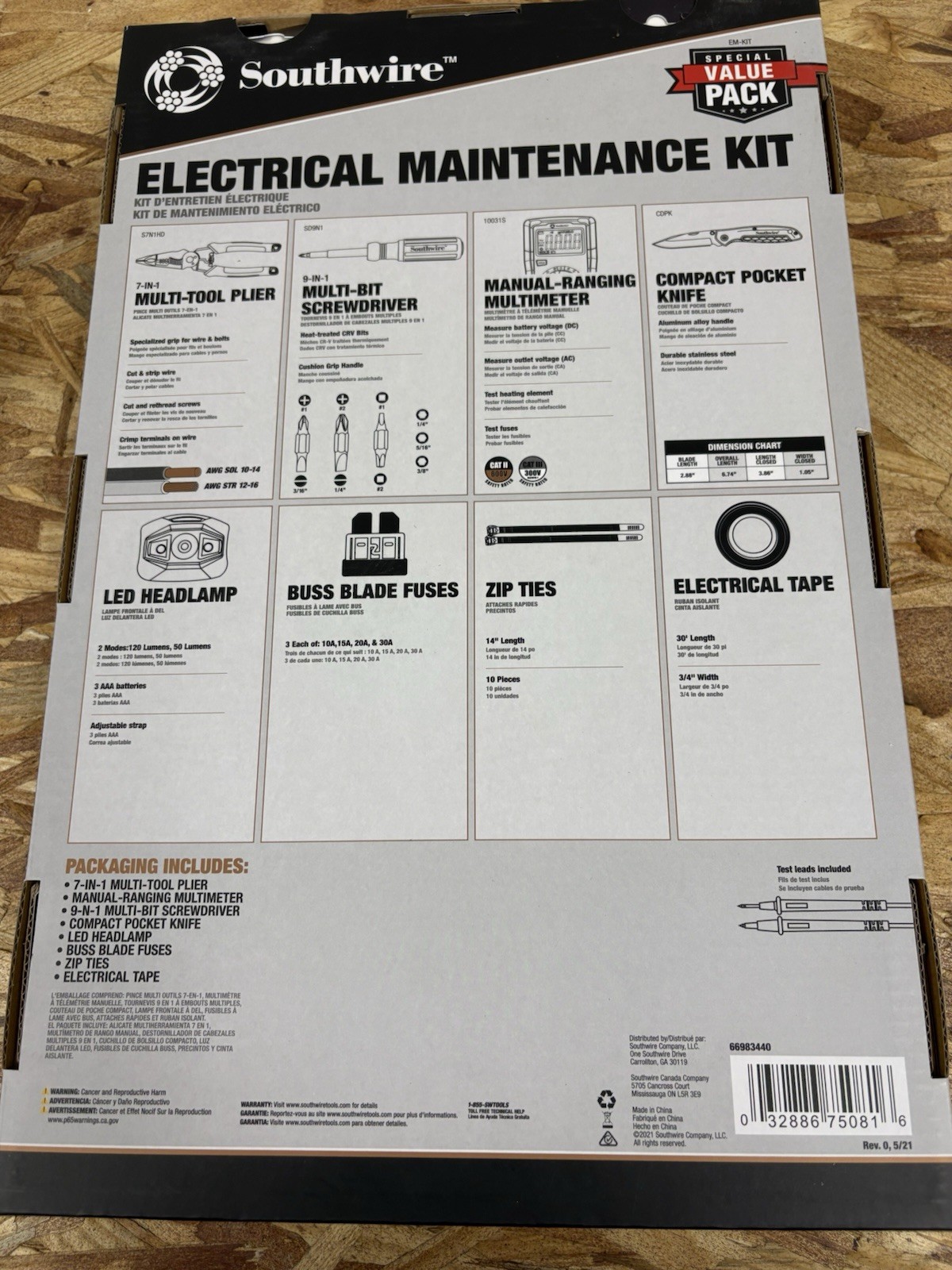 Southwire Electrical Maintenance Kit New In Box with Accessories