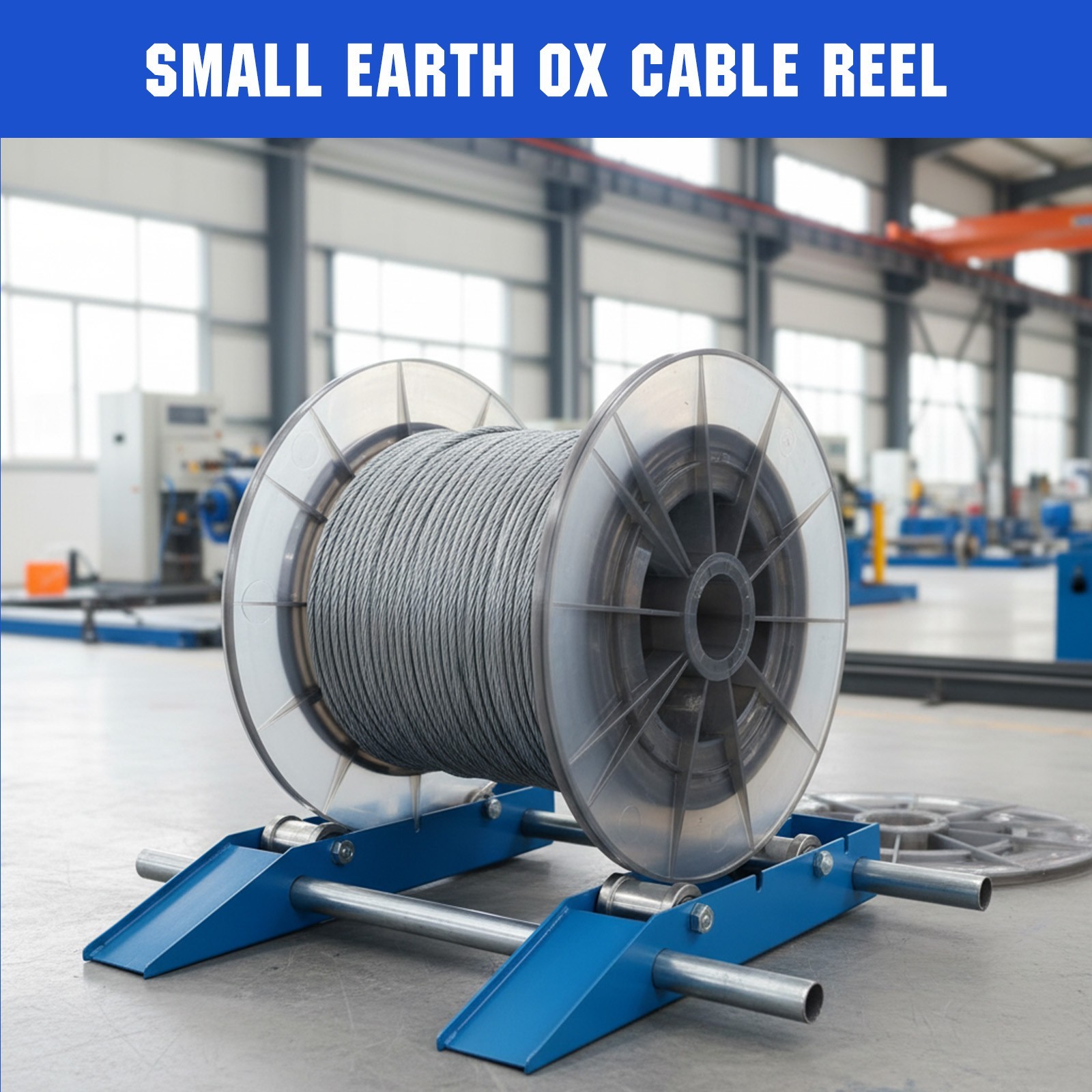 Wire Cable Reel Roller Stand 3307 LBS Commercial Industrial Steel Wire Dispenser
