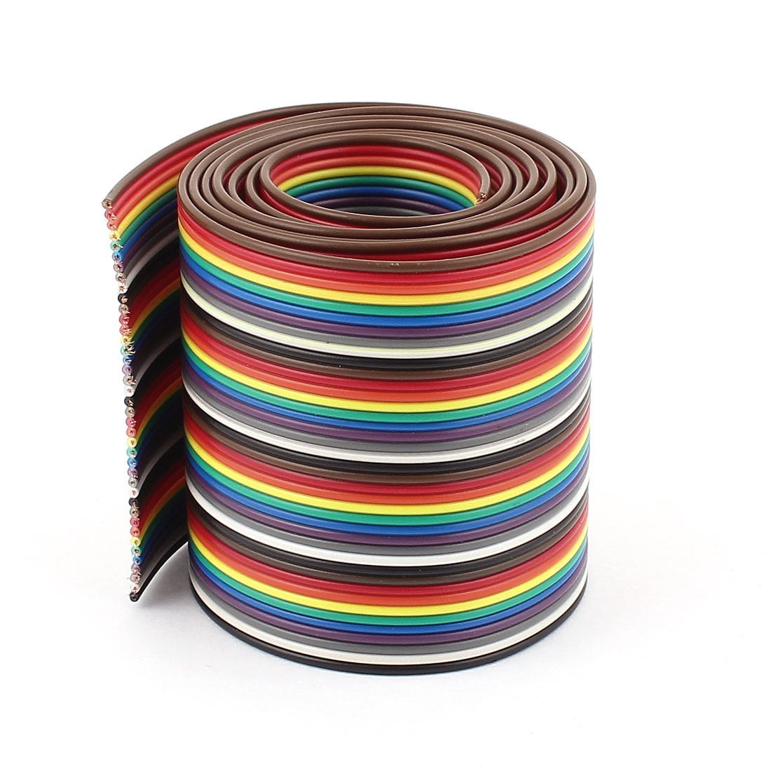 1m 3.3ft 40 Way Rainbow Color Flat Ribbon Cable IDC Wire 1.27mm for DIY
