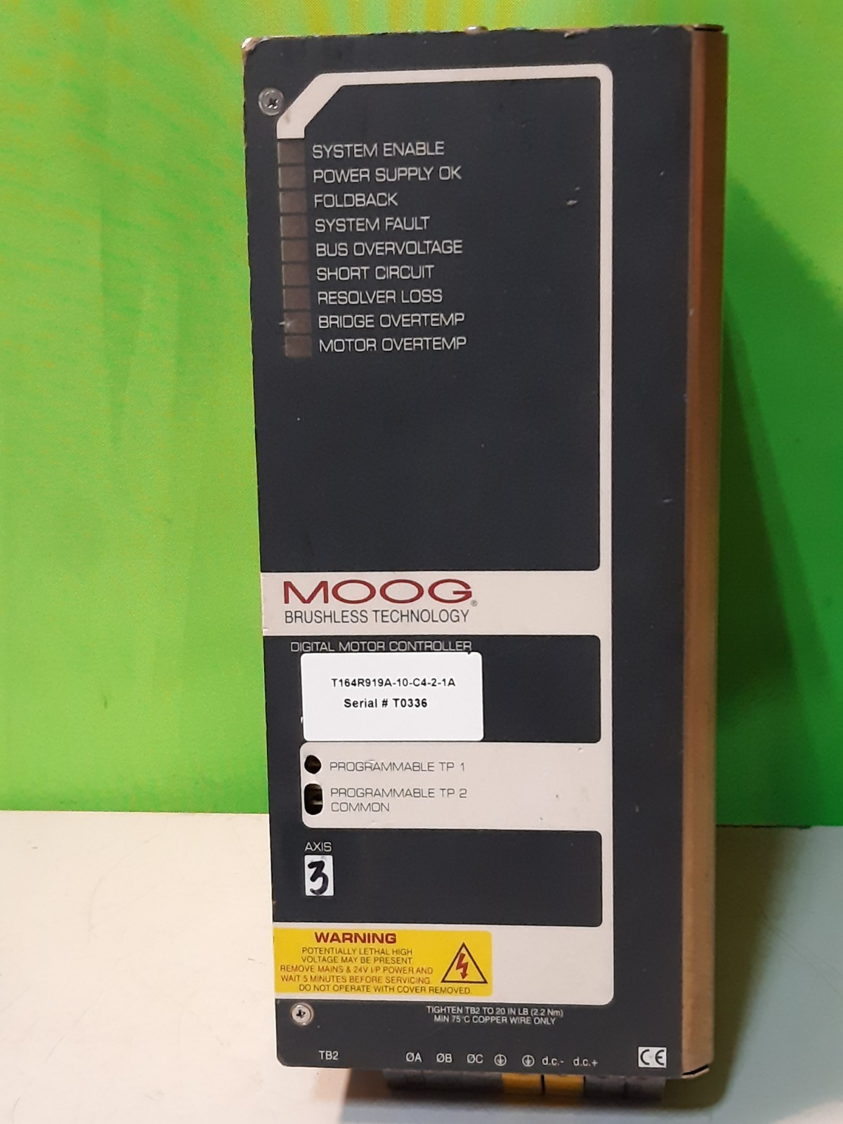 MOOG T164R919A-10-C4-2-1A Digital Motor Controller 18kW 300-350V Servo Drive