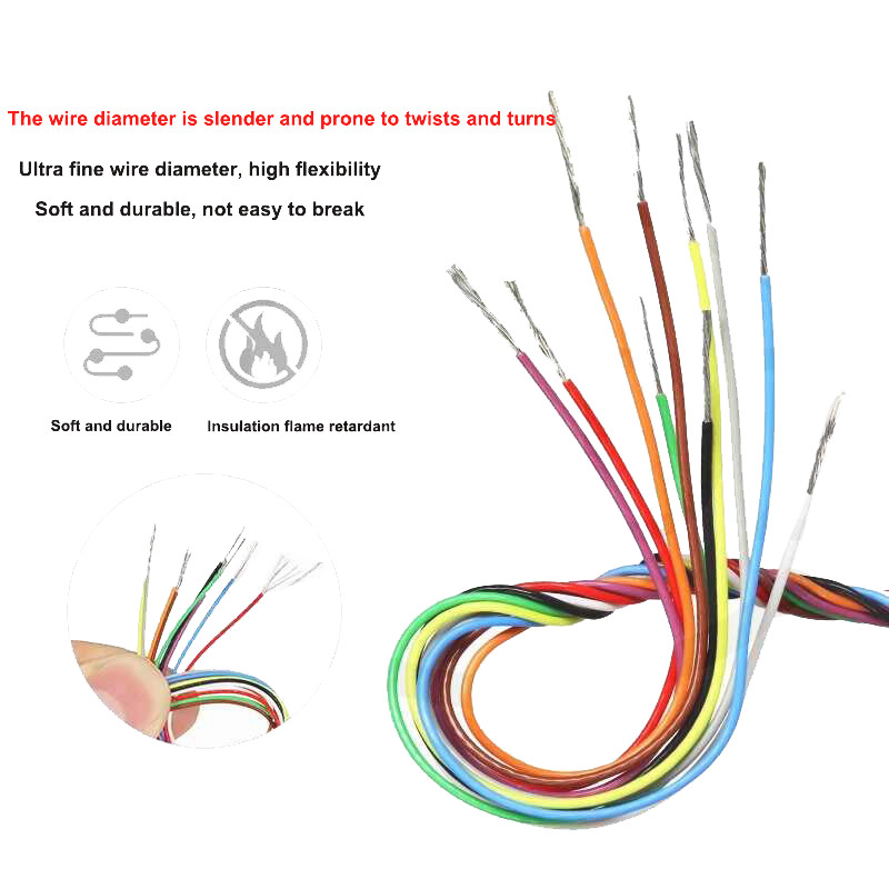 PTFE Cable Wire 26 28 30 32 34 36 38 40AWG Flexible Tinned Copper Cable UL10064