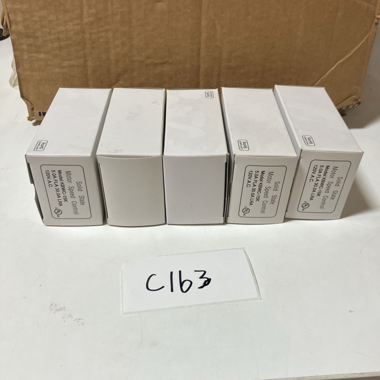 Lot of 5 KBWC-15K Solid State Motor Speed Control 5.0A, 120V