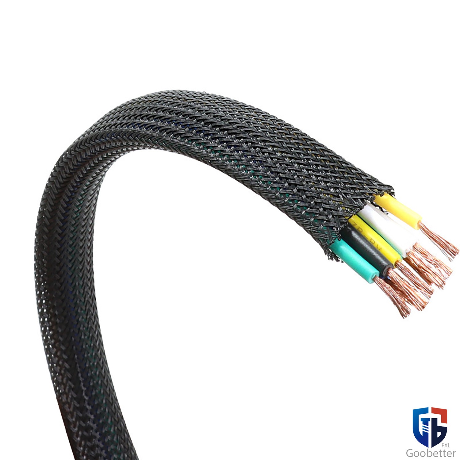 PET Braided Cable Sleeving, Auto Wire Harnessing Sheathing Black Ø1mm to 100mm
