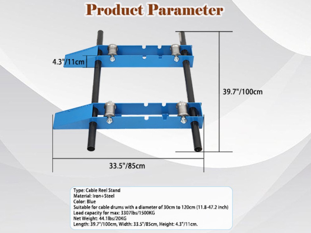 Cable Drum Roller Reel Dispenser Cable Roller Stand for Wire Reel Diameter