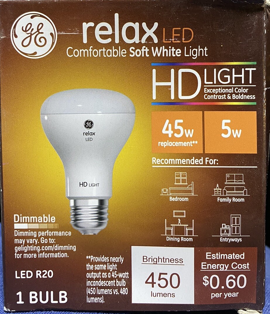 LED Relax HD Bulb R20 Soft White 450 Lumens 5-Watt 45545