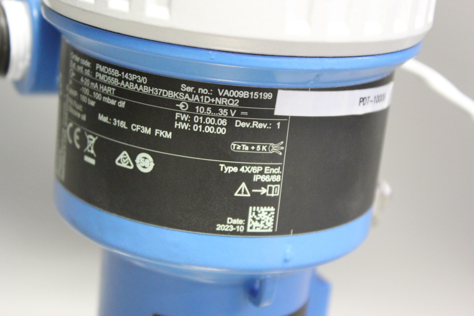 ENDRESS HAUSER PMD55B-143P3/0 DIFFERENTIAL PRESSURE TRANSMITTER