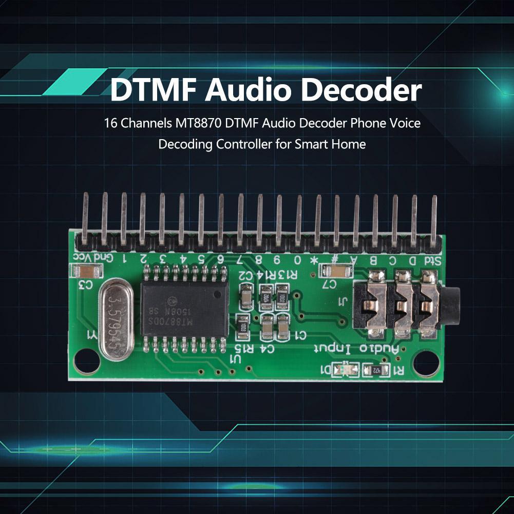 16-CH 16 Channels MT8870 DTMF Decoder Phone Voice Decoding Controller CST