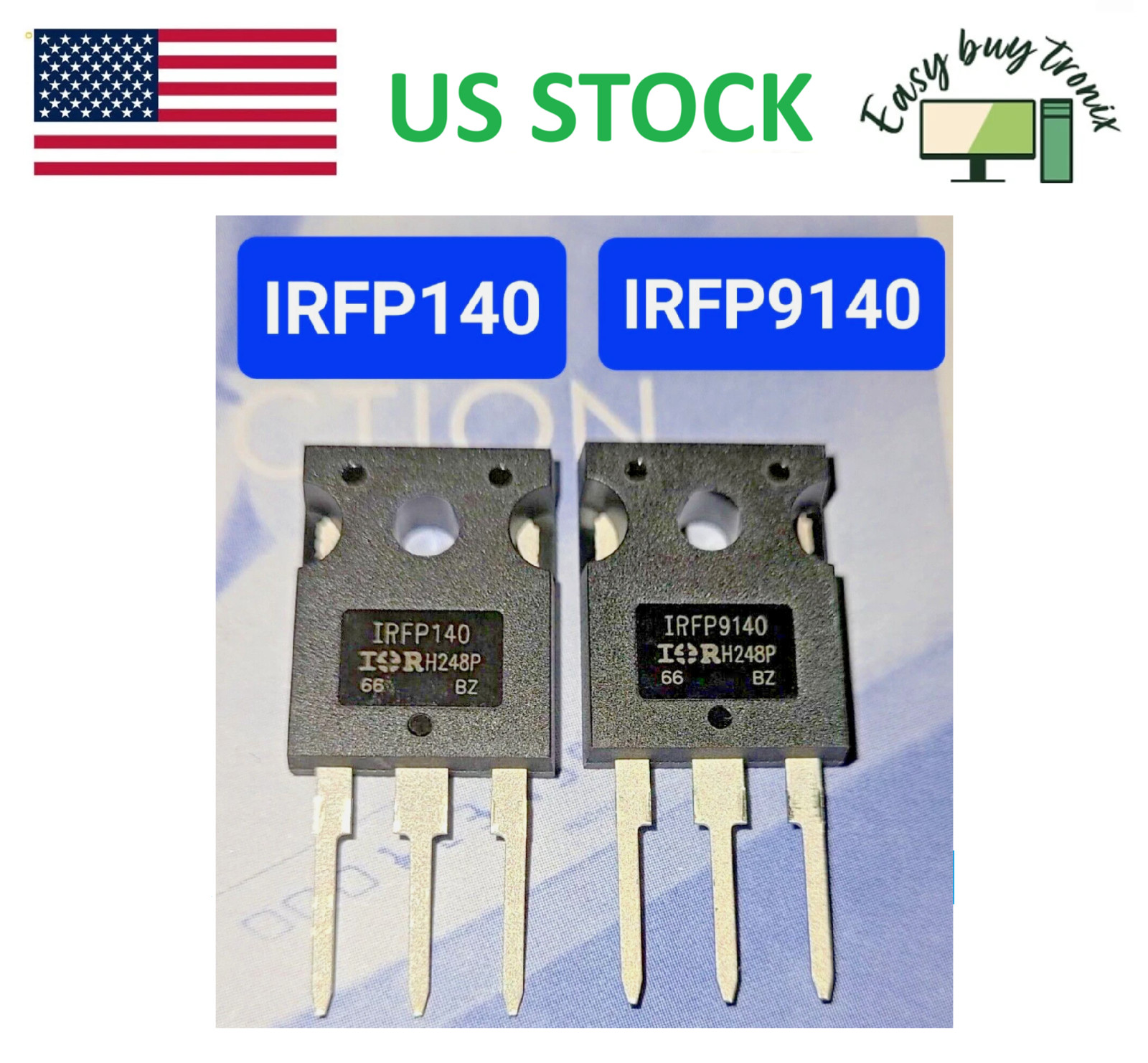 4Pcs 2Pairs Matching IRFP140N + IRFP9140N MOSFET Transistor Fast ship w/Tracking