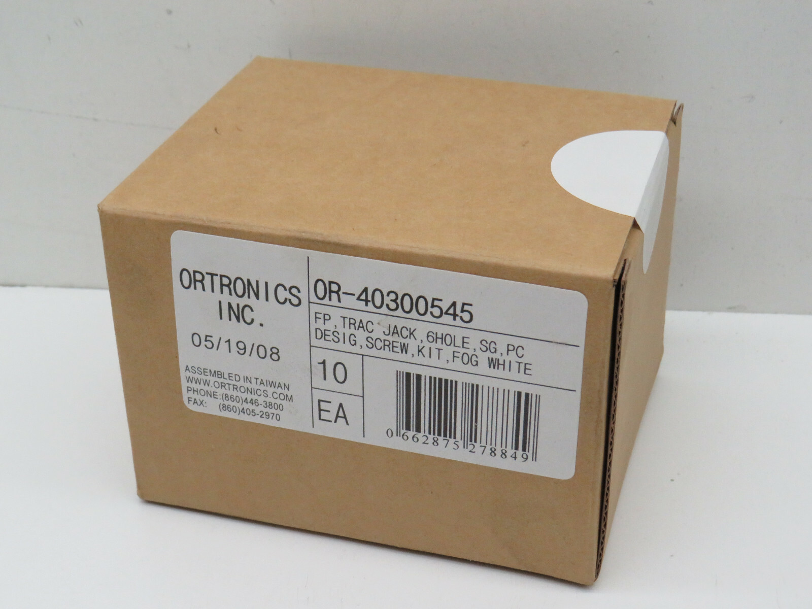 (10-Pack) Ortronics OR-40300545 Trac Jack Faceplate 1-Gang 6-Port Fog White