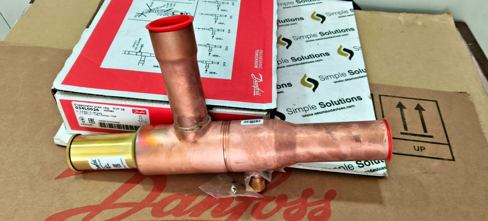 1PC-Danfoss 034L0026 Evaporator pressure regulator, KVP 28, Solder ODF,1 1/8 in