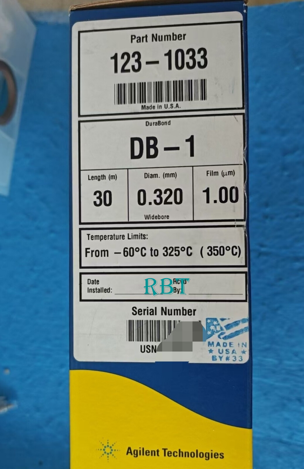 Agilent 123-1033 Chromatography Column brand new