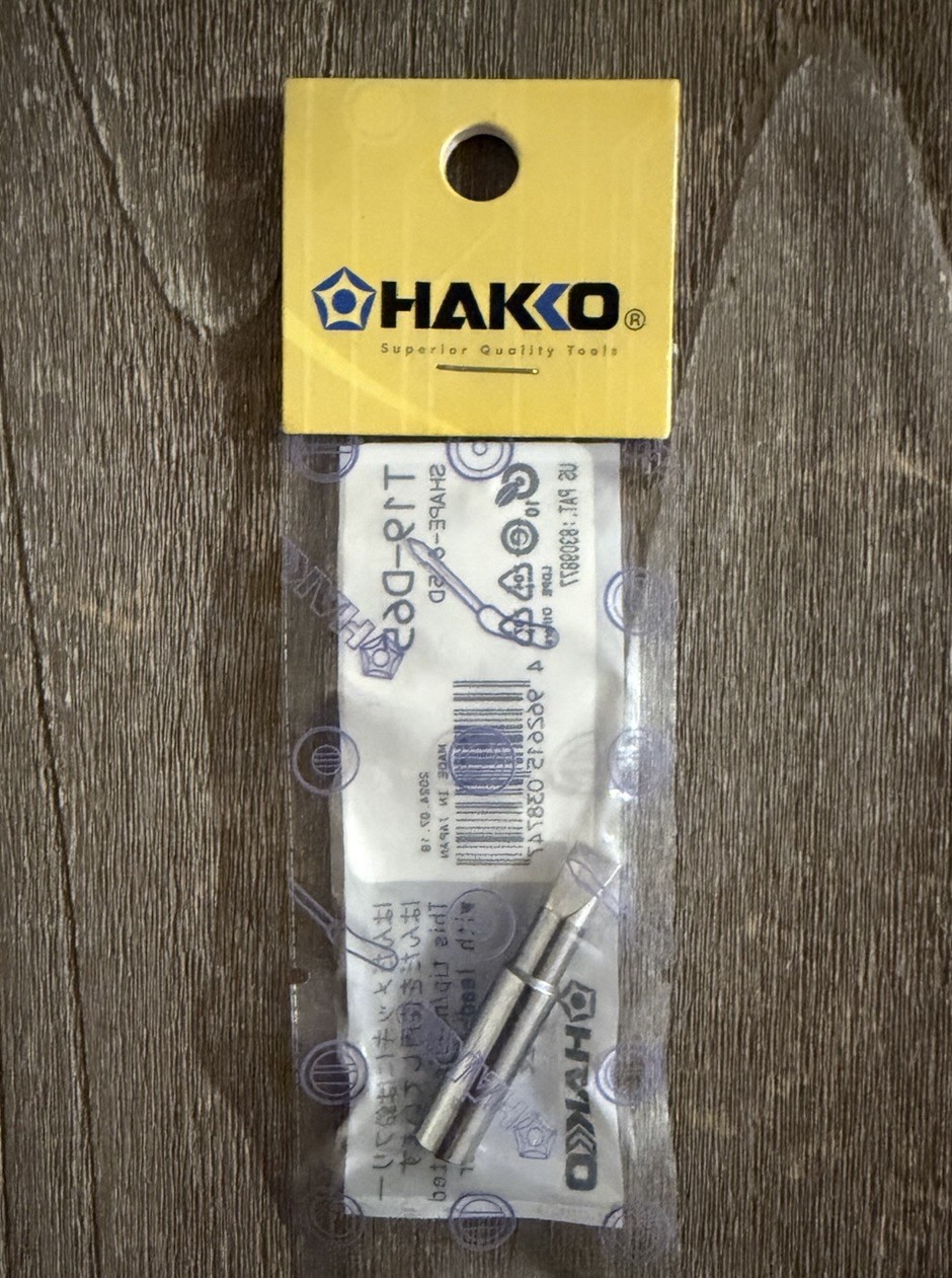HAKKO T19-D65 SOLDERING TIP FX-601 BROWN MEDIUM BROWN WOOD NEW FREE SHIPPING