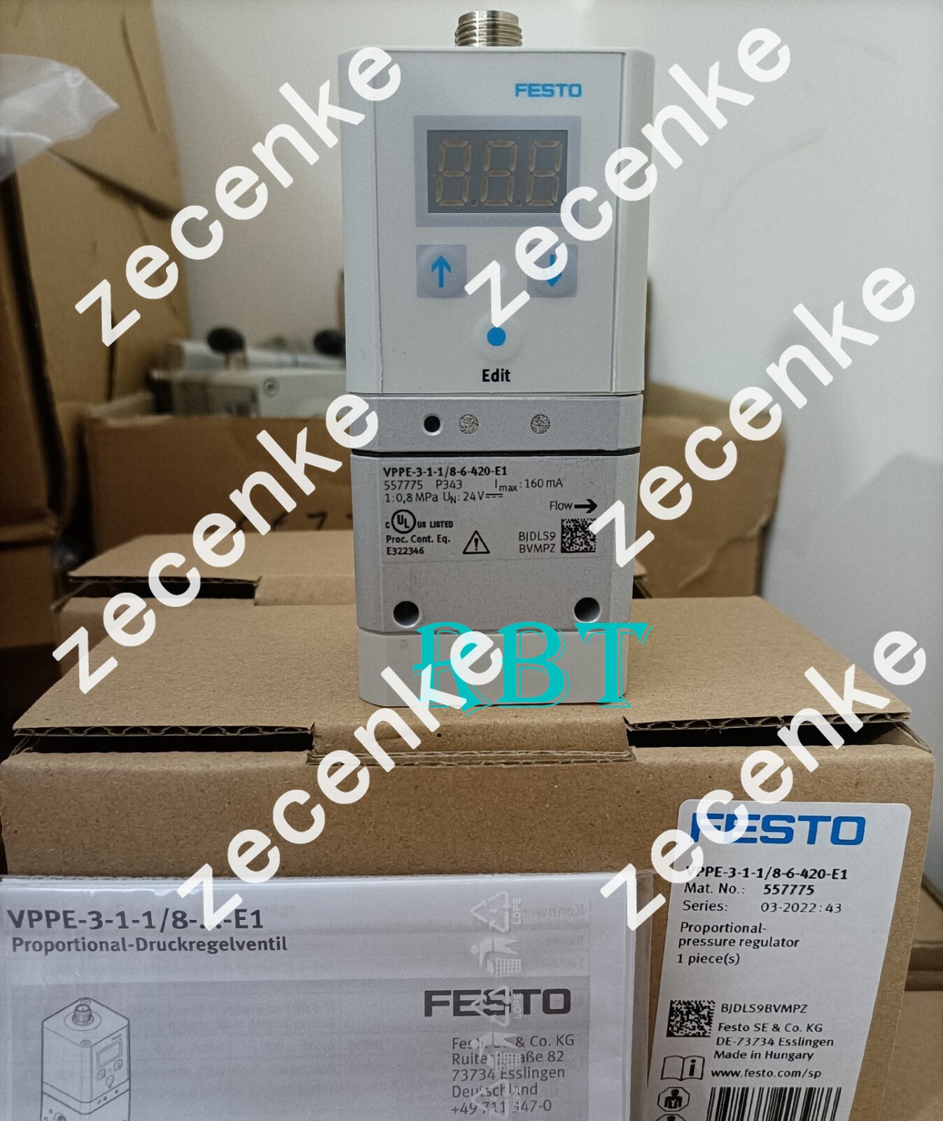 FESTO- VPPE-3-1-1/8-6-420-E1 557775 proportional valve brand new