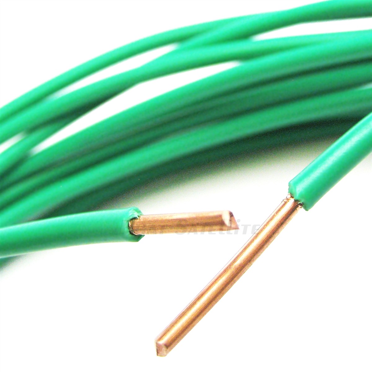 Green 12 Gauge AWG THW PVC Jacket Solid Bare Copper Grounding Wire