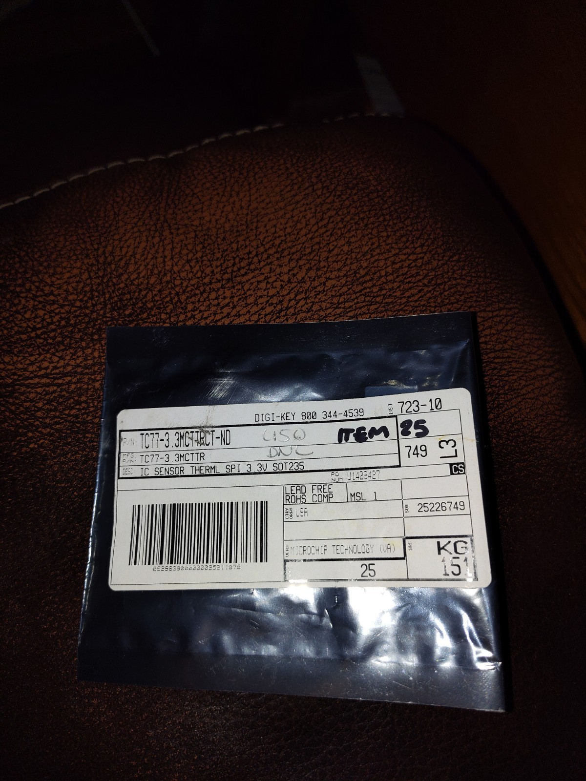 20 each MICROCHIP TECHNOLOGY TC77-3.3MCTTR **NOT CHINESE OR UNBRANDED**