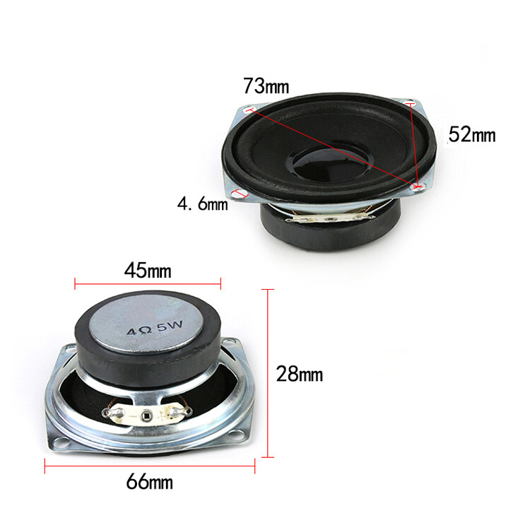 2.5 Inch Audio 5W 4Ω Passive Full-Range Speaker Round HI-FI Speakers