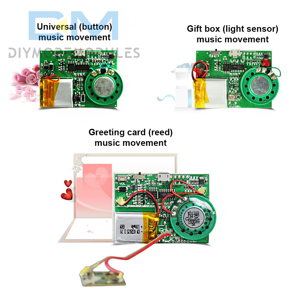 8M Recordable Sound Module MP3 Music Voice Player Board for Greeting Card DIY