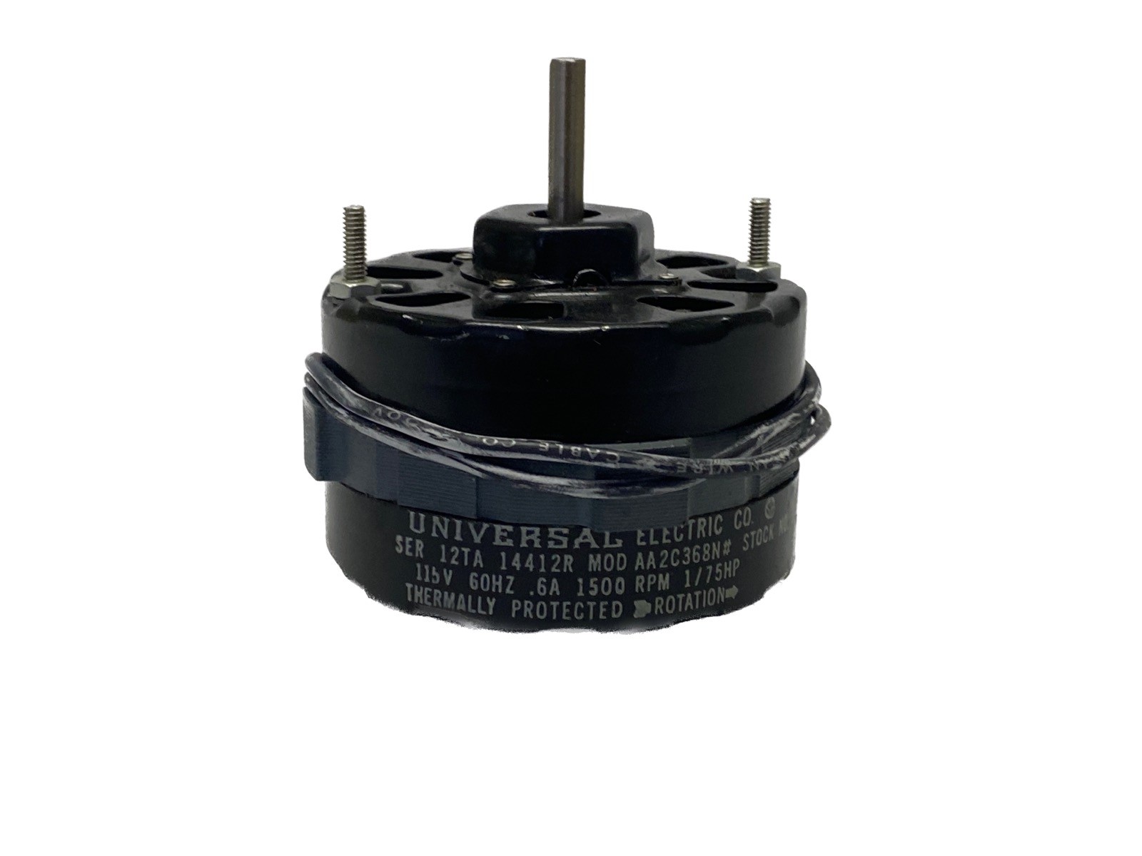 NOS Universal Electric 115V 60Hz .6A 1500 RPM 1/175 HP Electric Motor AA2C368N